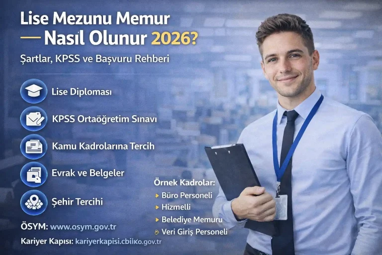 Lise Mezunu Memur Nasıl Olunur 2026?